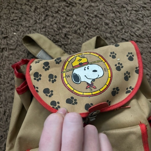 VINTAGE CAMP SNOOPY BACKPACK BUTTERFLY ORIGINALS PEANUTS GANG UNITED FEATURES